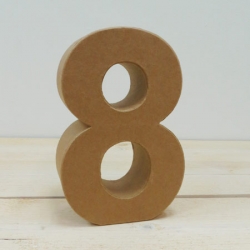 Nmero papel mach 18 cm, 8