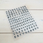 Plantilla sellos, letras Typewriter
