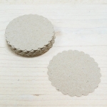 Etiquetas Kraft redondas festoneadas, 5 cm
