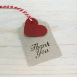 Etiquetas Kraft Thank you, 4.5 cm