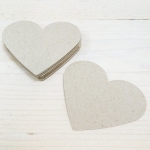 Corazones Kraft 7 cm, 25 uds