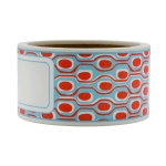 Envelope wrap tape, red-turquoise
