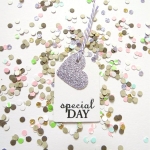 Etiketten Special day Lila, 4.5 cm