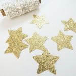Estrellas glitter dorado 3 cm, 10 uds Estrellas glitter dorado 3 cm, 10 uds