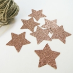 Estrellas glitter marrn 3 cm, 10 uds