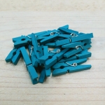 Pinzas de madera mini, azules