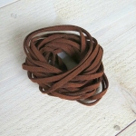Alcantaraband dunkelbraun, 3 m
