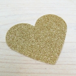 Corazón glitter oro 7 cm, 1 ud Corazón glitter oro 7 cm, 1 ud