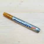 Rotulador fino permanente cristal / porcelana, oro Rotulador fino permanente cristal / porcelana, oro
