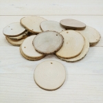 Rodajas de madera perforadas, 20 uds