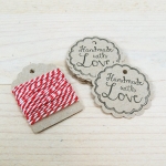 Duo bakers-etiquetas Handmade with Love black, 25 uds Duo bakers-etiquetas Handmade with Love black, 25 uds