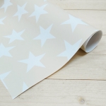 Papel de envolver, estrella beige, 1 hoja
