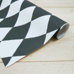 Papel de envolver, rombos negro, 5 m Papel de envolver, rombos negro, 5 m