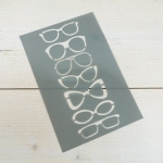 Plantilla Stencil, gafas