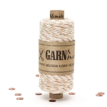 Baker's twine fino 45m - 1.0mm, Cobre-Blanco natural