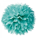 Seidenpapier Pompons, 3 Stck, trkis