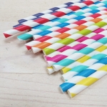 24 Pajitas espiral mix multicolor