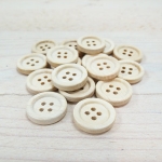Botones de madera, 15 mm