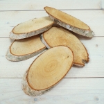 Rodajas de madera grandes, sin perforar, 7 uds