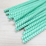25 Pajitas, chevron menta 25 Pajitas, chevron menta