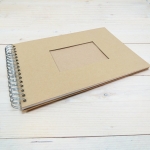 Album espiral Kraft ventana, 30 x 21.5 cm