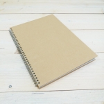 Cuaderno espiral Kraft, 30 x 21.5 cm