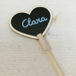 Pizarrita decorativa con palito, corazón Pizarrita decorativa con palito, corazón
