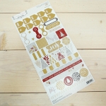 Lmina pegatinas, Navidad oro-rojo