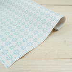 Papel de envolver, florecitas rosa-menta, 1 hoja Papel de envolver, florecitas rosa-menta, 1 hoja