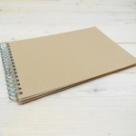 Album espiral Kraft horizontal, 30 x 21.5 cm
