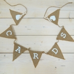 Burlap bunting, Cards