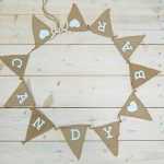 Burlap bunting, Candy Bar