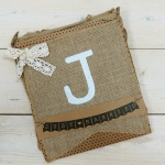 Burlap bunting, Just Married