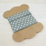 Autoadhesive fabric ribbon, dots white, 1 m