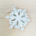 Adorno Navidad, copo de nieve blanco 3D Adorno Navidad, copo de nieve blanco 3D