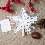 Felicitacin copo de nieve 3D