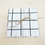 Set de telitas 13.5 x 13.5 cm, geométrico blanco-negro Set de telitas 13.5 x 13.5 cm, geométrico blanco-negro