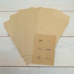 Bolsas de papel Kraft, lisas & pegatinas Love