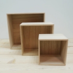 Holzkisten Set, quadratisch