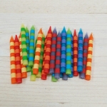 Velitas rayas multicolor, 24 uds Velitas rayas multicolor, 24 uds