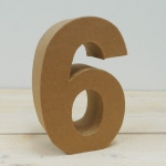 Nmero papel mach 18 cm, 6