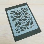 Plantilla Stencil, Pjaros y hojas