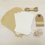 Set etiquetas & sobrecitos kraft para regalo