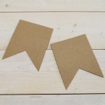Banderines Kraft dos picos, para decorar