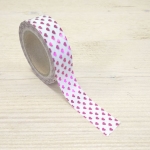 Celo japons, corazones brillo pink