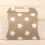 Cajita asa estrella kraft, 20 x 20 cm