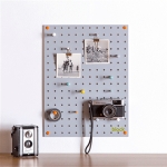 Panel organizador perforado, 40.6 x 61 cm, gris
