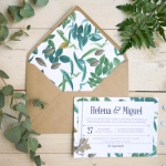 Invitacin boda, Hojarasca