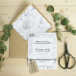 Invitacin boda, Carta Nutica