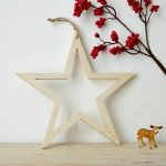 Estrella de madera para colgar, 25 cm Estrella de madera para colgar, 25 cm